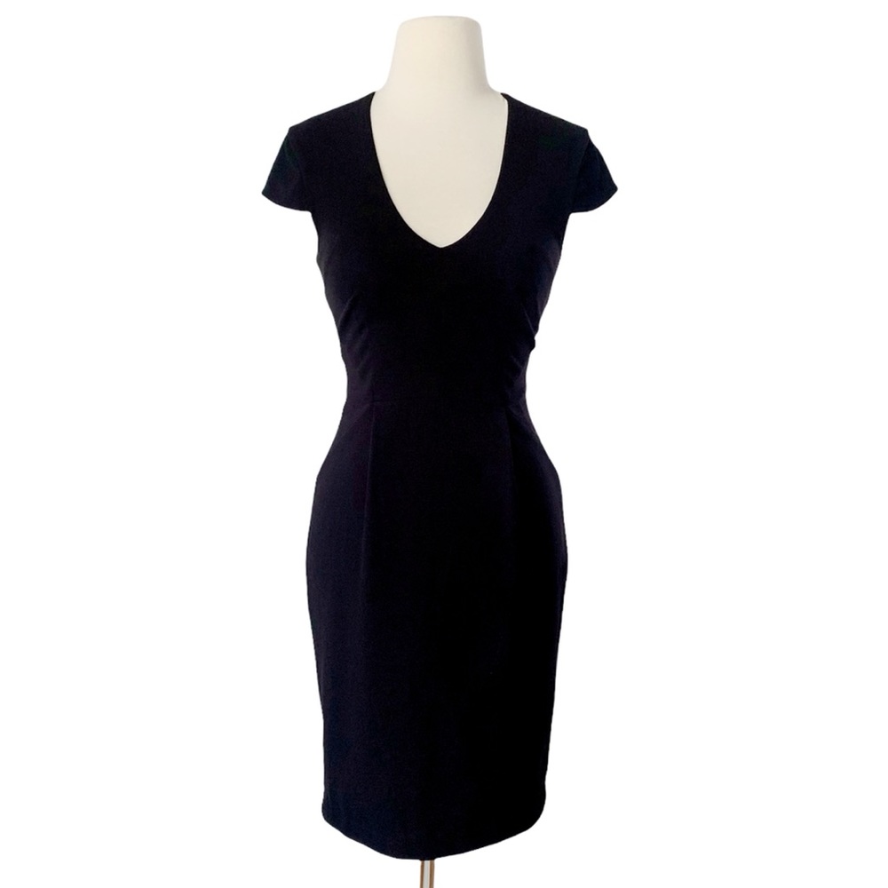 H&M black pencil dress with pockets size 4
